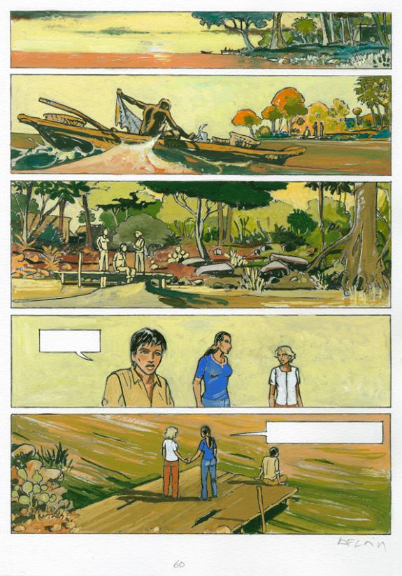 Arnaud Floc'h - La vall&eacute;e des papillons, Planche originale -