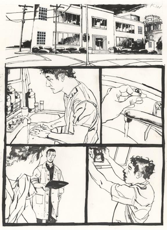 Kent Williams - The Fountain, Planche originale