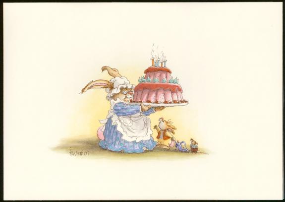 Illustration originale, "L'Anniversaire de Dentdelion Passiflore" - La