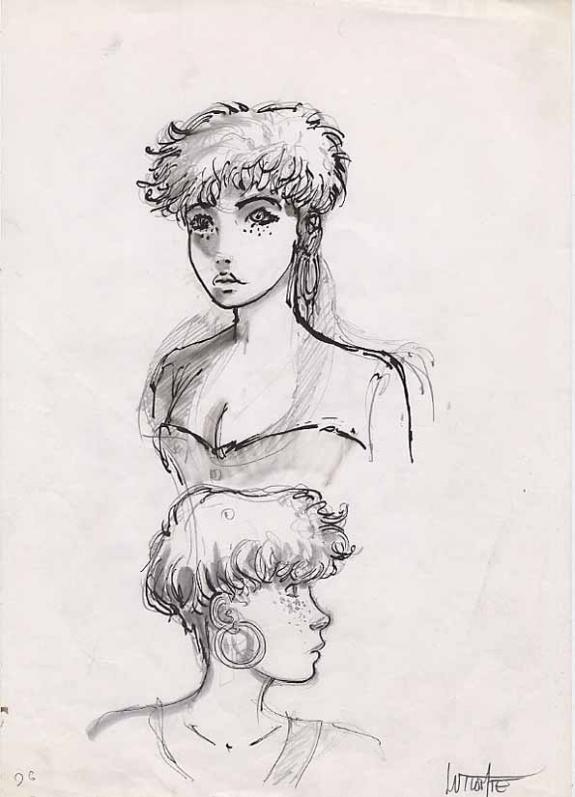 Laurent Vicomte - Sasmira, L'appel, femme avec boucles d'ore