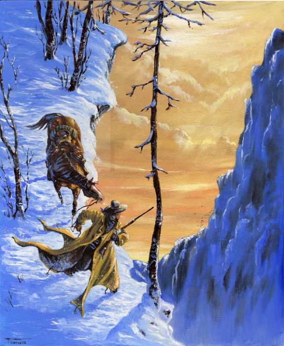 Tiburce Oger - La piste des Ombres, toile verticale