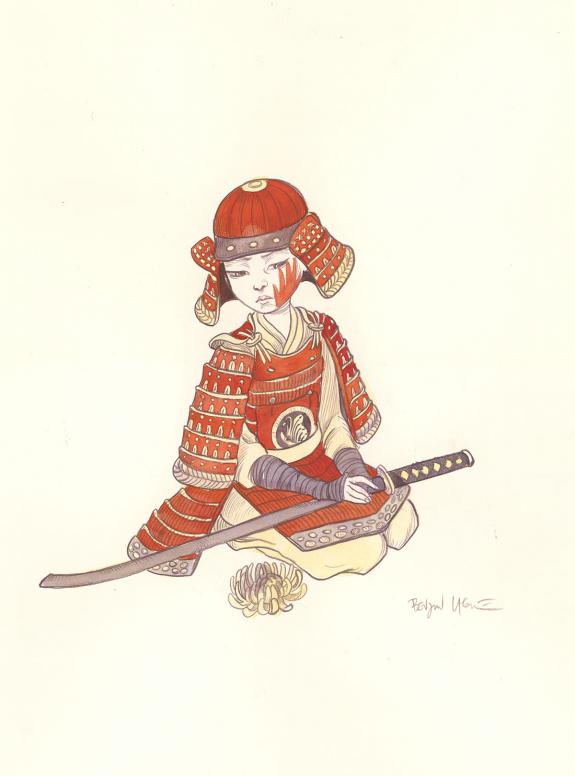 Benjamin Lacombe - Histoires de femmes samurai, Griefs, illu