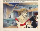 Pascal Somon - Le portrait ovale, femme + chat