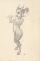 Ferronni&egrave;re - A la recherche de F&eacute;erie, fille faune joue de 