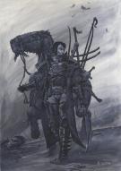 Adrian Smith - guerriere avec cheval