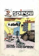 Fournier Jean-Claude - Journal de Spirou, projet de couv  (b