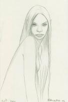 Bruno Brucero - Le livre secret de Merlin, portrait elfe nue