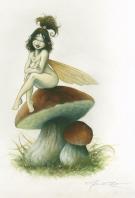 Pascal Mogu&eacute;rou - L'heure des f&eacute;es, f&eacute;e sur bol&eacute; de satan