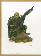Vincent Dutrait - Starship Troopers, perso blond agenouill&eacute; 