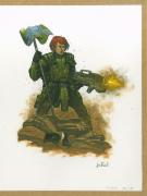 Vincent Dutrait - Starship Troopers, femme au drapeau mitrai