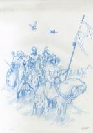 Vincent Dutrait - RPG l'Oeil noir, troupe chevaliers drapeau