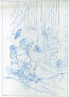 Vincent Dutrait - RPG l'Oeil noir, elfe guette sur arbre