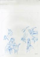 Vincent Dutrait - Le Grimoire de Merlin, femme + cr&eacute;atures f