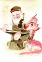 Paul Kidby - Le royaume enchant&eacute;, Blacksmith and Salamander