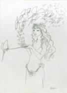 Pascal Izac - Illustration f&eacute;e et papillon pour Khimaira