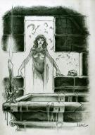 Pascal Izac - Illustration femme vampire pour Khimaira