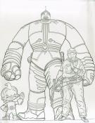 Geof Darrow - Dessin hommage Shaolin Cowboy & Big Guy