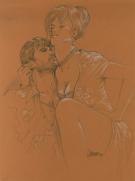 Olivier Berlion - Tony Corso, Essai personnages sur papier d
