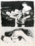 Pierre Duba - Antoinette, (quotidien) Couple endormi