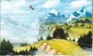 Vincent Dutrait - Heidi, illustration - paysage des Alpes