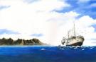 Vincent Dutrait - Auguste Piccard, illustration - bateau en 