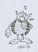 Marcel Gotlib - Coccinelle interrogation Snif sur calque