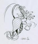 Marcel Gotlib - Coccinelle boit sur calque