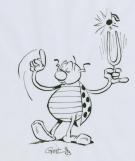 Marcel Gotlib - Coccinelle musicienne sur calque