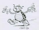 Marcel Gotlib - Coccinelle marche sur calque