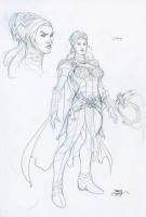 Terry Dodson - recherche pour le personnage de Circe