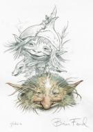 Brian Froud - t&ecirc;tes de goblins &agrave; la mine de plomb  et &agrave; l'aq