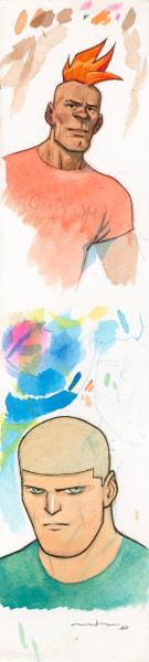 Marcial Toledano - Ken games, Ciseaux, aquarelle repr&eacute;sentan
