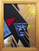 Philippe Druillet - Pave, Peinture sur kraft. Masque n&deg;3 exp