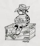Marcel Gotlib - coccinelle Woody Allen sur calque