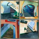  4 Peintures sur ch�ssis   