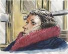  Ligne RER A - Femme � la fourrure rouge  