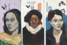  Triptyque 1 (3 portraits sur ticket m�tro)  