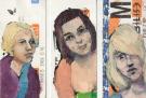  Triptyque 3 (3 portraits sur ticket m�tro)  