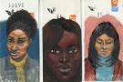  Triptyque 4 (3 portraits sur ticket m�tro)  