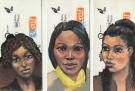  Triptyque 6 (3 portraits sur ticket m�tro)  