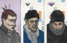  Triptyque 8 (3 portraits sur ticket m�tro)  