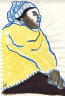  Dame au ch�le jaune  
