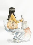  fille aux sacs  