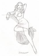 Philippe Berthet - Pin-Up, Illustration originale
