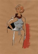 Philippe Berthet - Pin-Up, Illustration originale - Dottie e