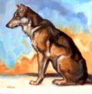 Joe Weatherly - Illustration originale - "red wolf"