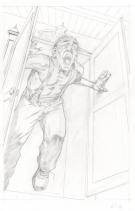 Attila Futaki - Severed, Issue 6, Crayonn&eacute; original de planc