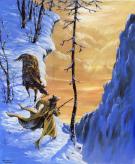 Tiburce Oger - La piste des Ombres, toile verticale
