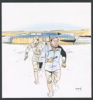 André Juillard | Couverture originale pour la deuxième édition de l"intégrale contenant Le Sarcophage d"Acoka et Sanctuaire du Gondwana - Blake et Mortimer | Daniel Maghen