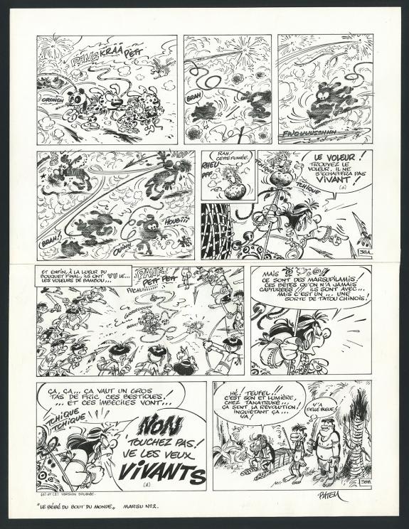 Batem - Marsupilami, Le bébé du bout du monde, Planche origi